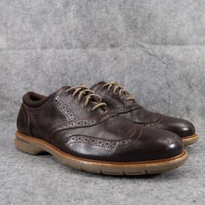 Bass Shoes Mens 10.5 Oxford Wingtip Classic Dress Propel Comfort Brown Leather